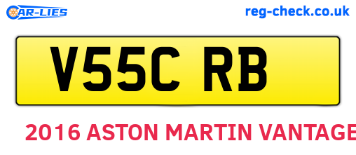 V55CRB are the vehicle registration plates.