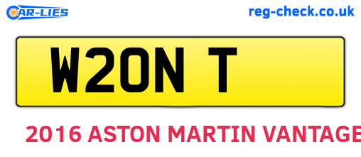 W2ONT are the vehicle registration plates.