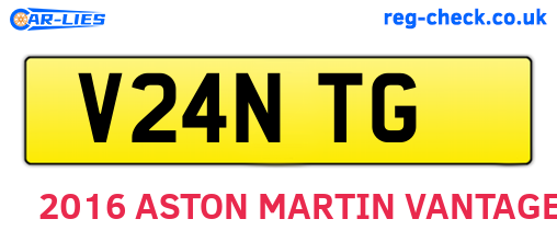 V24NTG are the vehicle registration plates.