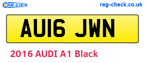 AU16JWN are the vehicle registration plates.