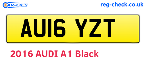 AU16YZT are the vehicle registration plates.