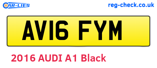 AV16FYM are the vehicle registration plates.