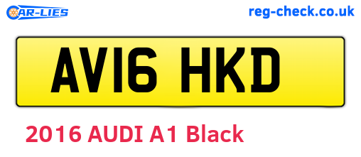AV16HKD are the vehicle registration plates.