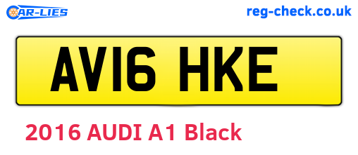 AV16HKE are the vehicle registration plates.