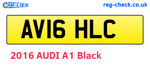 AV16HLC are the vehicle registration plates.