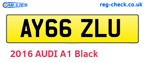 AY66ZLU are the vehicle registration plates.