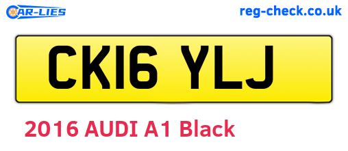 CK16YLJ are the vehicle registration plates.