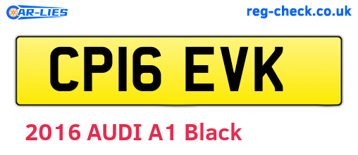 CP16EVK are the vehicle registration plates.