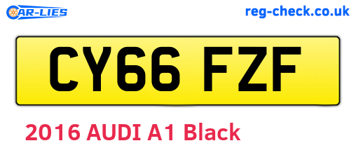 CY66FZF are the vehicle registration plates.