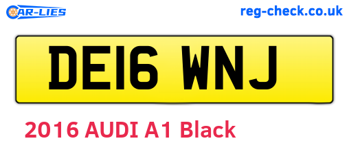 DE16WNJ are the vehicle registration plates.