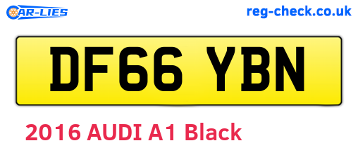 DF66YBN are the vehicle registration plates.