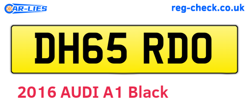 DH65RDO are the vehicle registration plates.