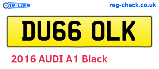 DU66OLK are the vehicle registration plates.