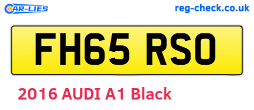 FH65RSO are the vehicle registration plates.