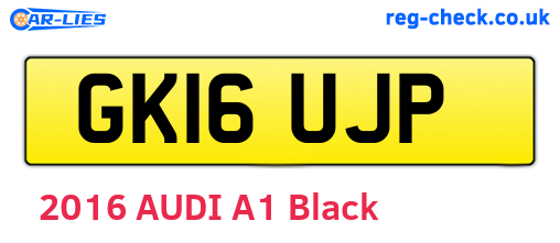 GK16UJP are the vehicle registration plates.