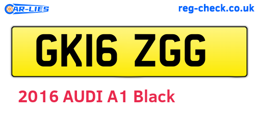 GK16ZGG are the vehicle registration plates.