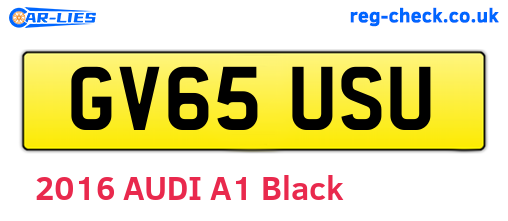 GV65USU are the vehicle registration plates.