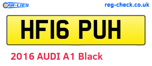 HF16PUH are the vehicle registration plates.