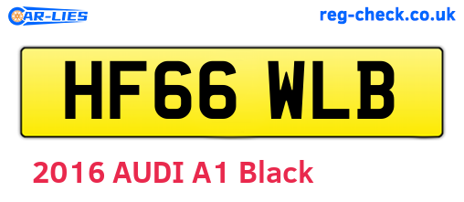HF66WLB are the vehicle registration plates.