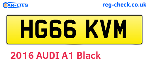 HG66KVM are the vehicle registration plates.