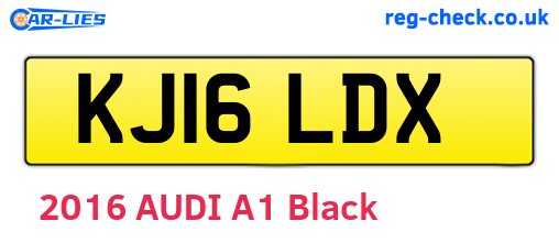 KJ16LDX are the vehicle registration plates.