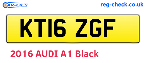 KT16ZGF are the vehicle registration plates.