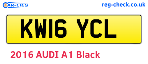 KW16YCL are the vehicle registration plates.