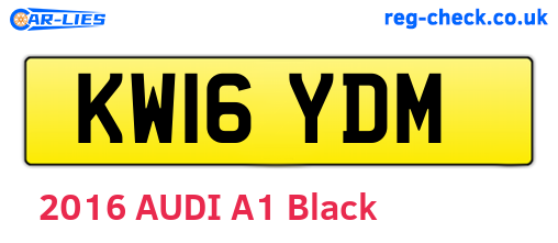 KW16YDM are the vehicle registration plates.