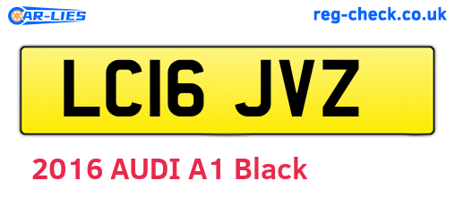LC16JVZ are the vehicle registration plates.