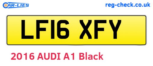 LF16XFY are the vehicle registration plates.