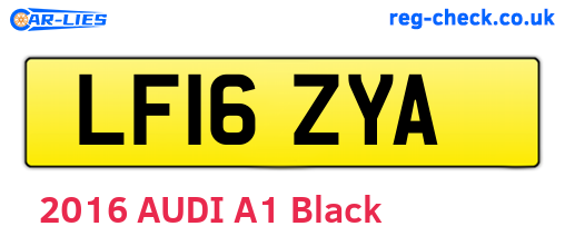 LF16ZYA are the vehicle registration plates.