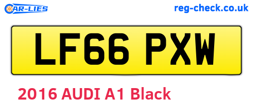 LF66PXW are the vehicle registration plates.