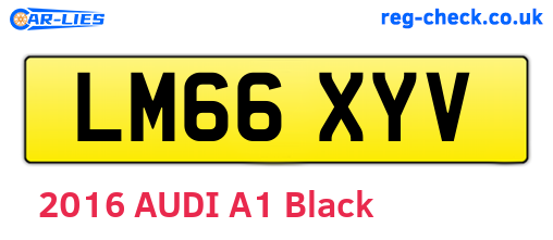 LM66XYV are the vehicle registration plates.