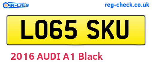 LO65SKU are the vehicle registration plates.