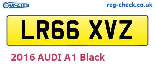 LR66XVZ are the vehicle registration plates.