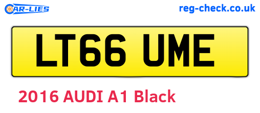 LT66UME are the vehicle registration plates.
