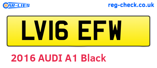 LV16EFW are the vehicle registration plates.