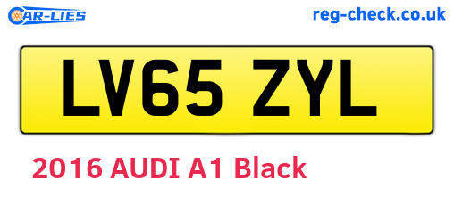 LV65ZYL are the vehicle registration plates.