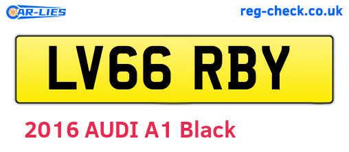 LV66RBY are the vehicle registration plates.
