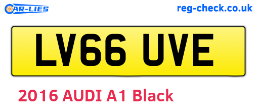 LV66UVE are the vehicle registration plates.