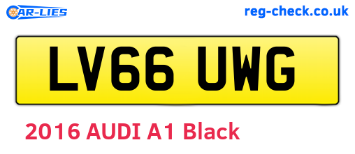 LV66UWG are the vehicle registration plates.