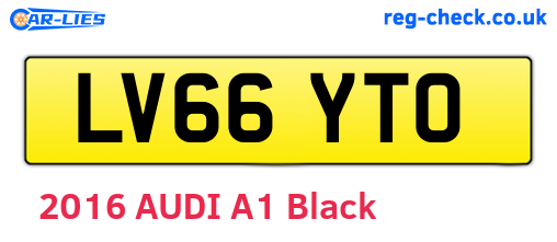LV66YTO are the vehicle registration plates.
