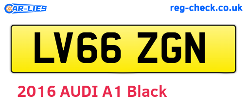LV66ZGN are the vehicle registration plates.