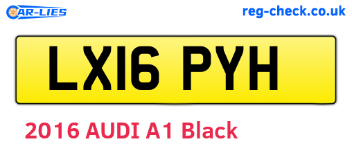 LX16PYH are the vehicle registration plates.