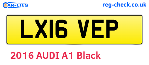 LX16VEP are the vehicle registration plates.