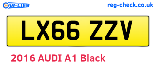 LX66ZZV are the vehicle registration plates.