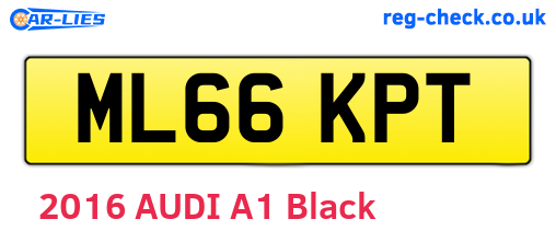 ML66KPT are the vehicle registration plates.