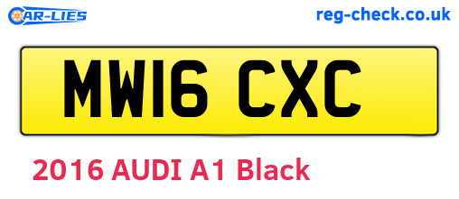 MW16CXC are the vehicle registration plates.