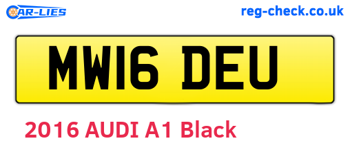 MW16DEU are the vehicle registration plates.