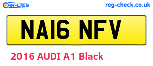 NA16NFV are the vehicle registration plates.